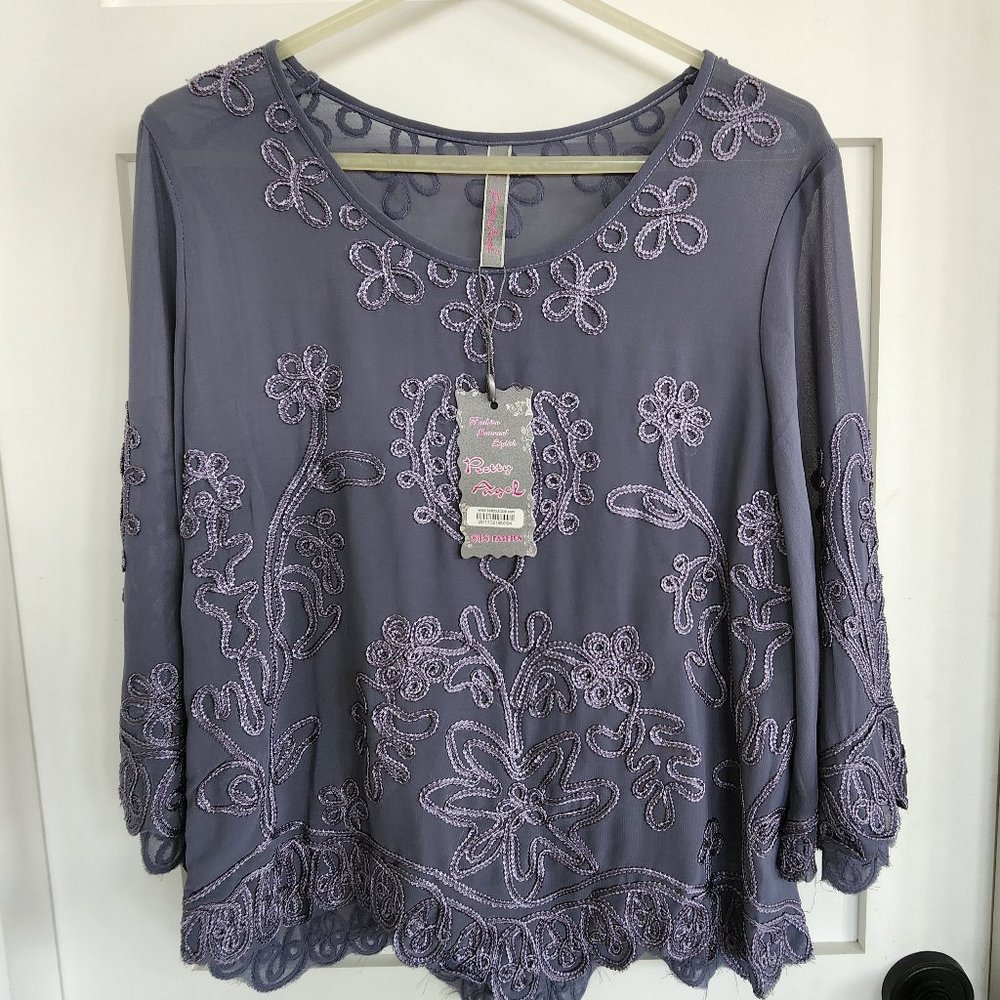 Pretty Angel top with beautiful, decorative cording